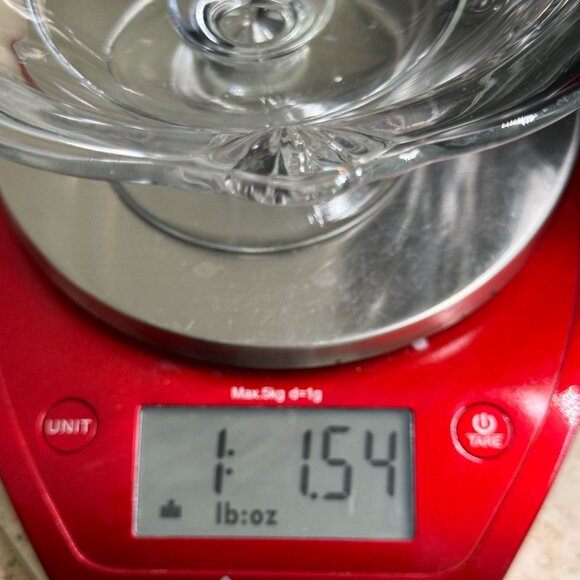 Vintage Fostoria Colony Clear Glass Footed Compote Candy Dish Bowl 4" Tall - Picture 4 of 9